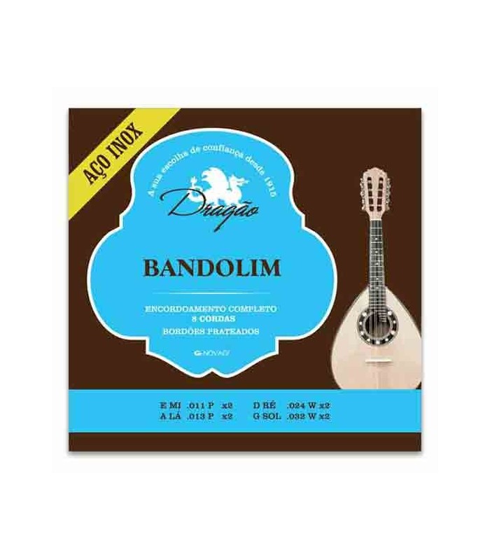 Dragão Mandolin String Set 076 8 Strings Stainless Steel