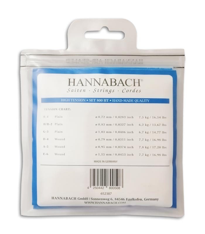 Habbabach String Set E800HT Classical Guitar Nylon High Tension