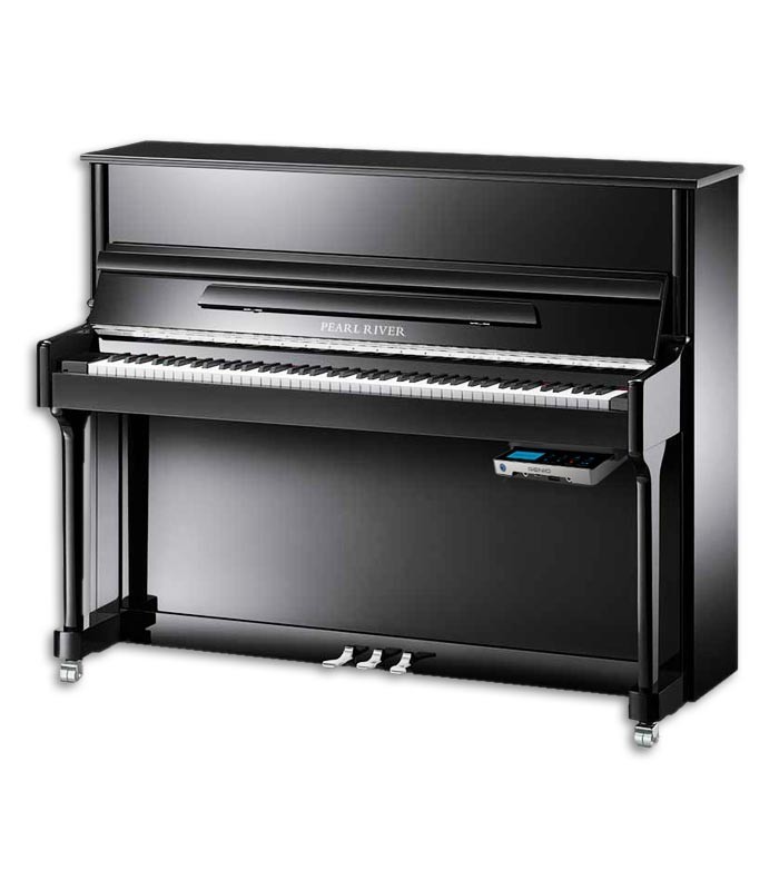 Pearl River Upright Piano AEU118S PE Classic SILENT 118cm Black Polish 3 Pedals