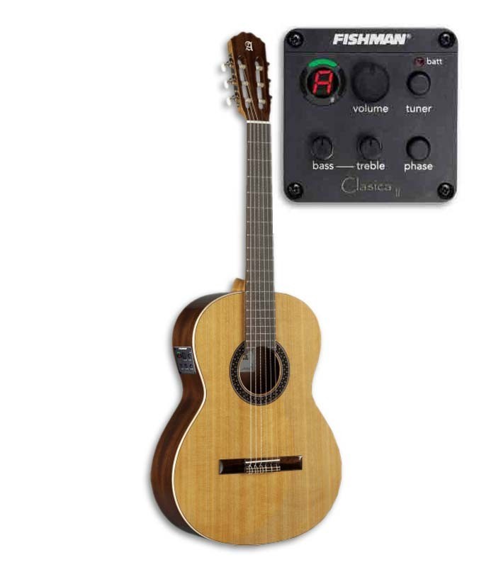 Photo of Alhambra Classical Guitar 1C EZ and preamp