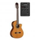 Photo of classical guitar Alhambra 3C CW E1 and preampificador