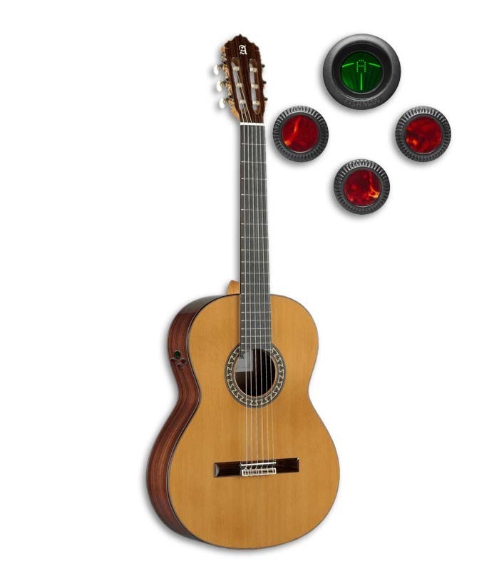 Photo Alhambra Classical Guitar 5P E8 and Fishman E8 preamp