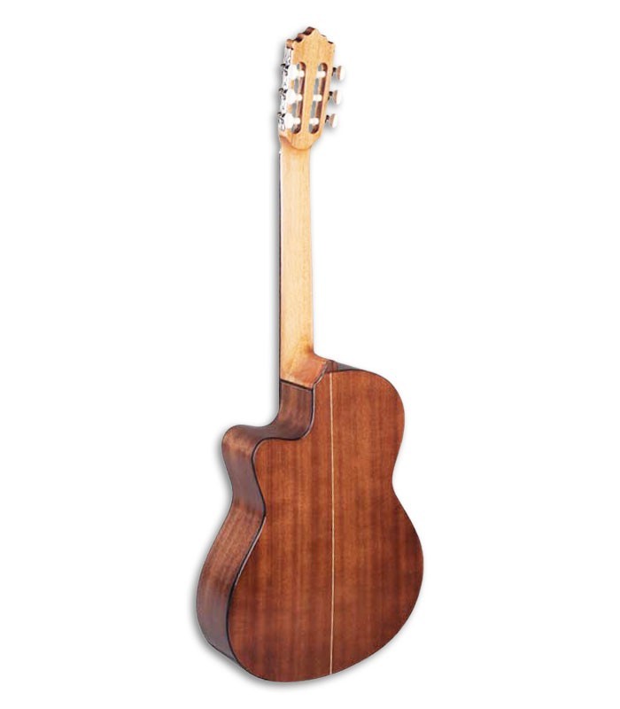 Photo of the Paco Castillo Classical guitar model 222 CE back and three quarters