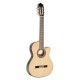 Photo of the Paco Castillo classical guitar 232 TE front and in three quarters