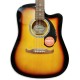 Photo of the Fender Folk Guitar model FA 125CE Sunburst top and rosette