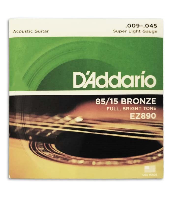 Cover of the packet for String set Daddario EZ890 009 