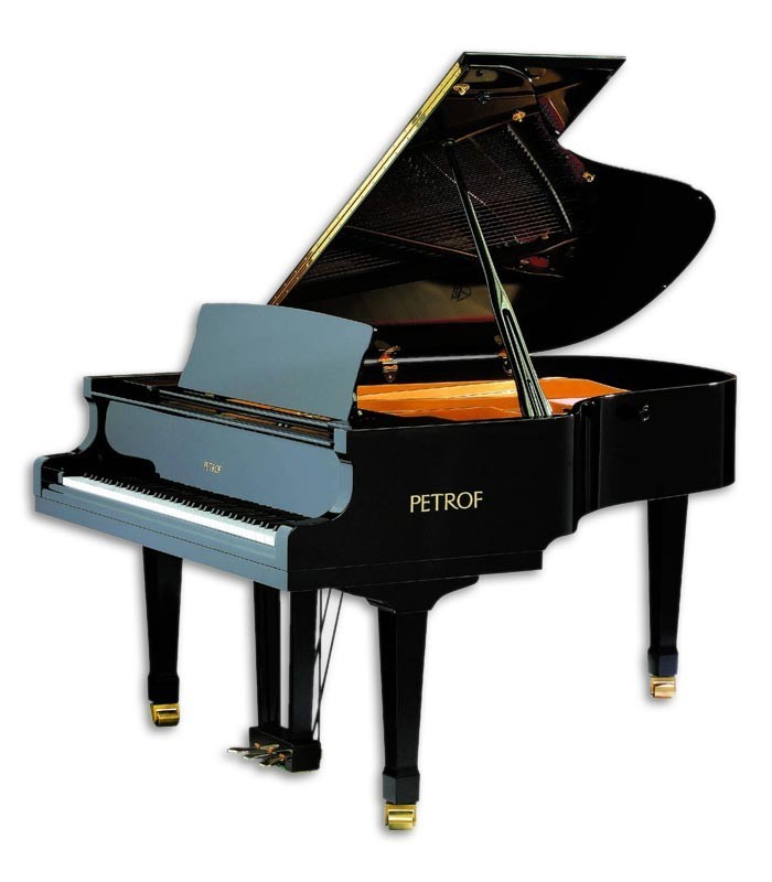 Photo of the Grand Piano Petrof model P194 Storm from the Standard Series front in three quarters