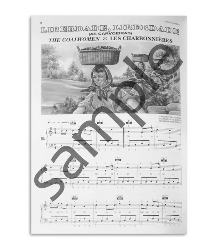 Photo a sample from the book ALB B Método Piano Mágico Album B