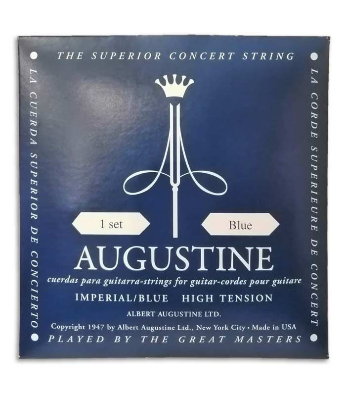 Cover of the package of the String Set Augustine Imperial Blue