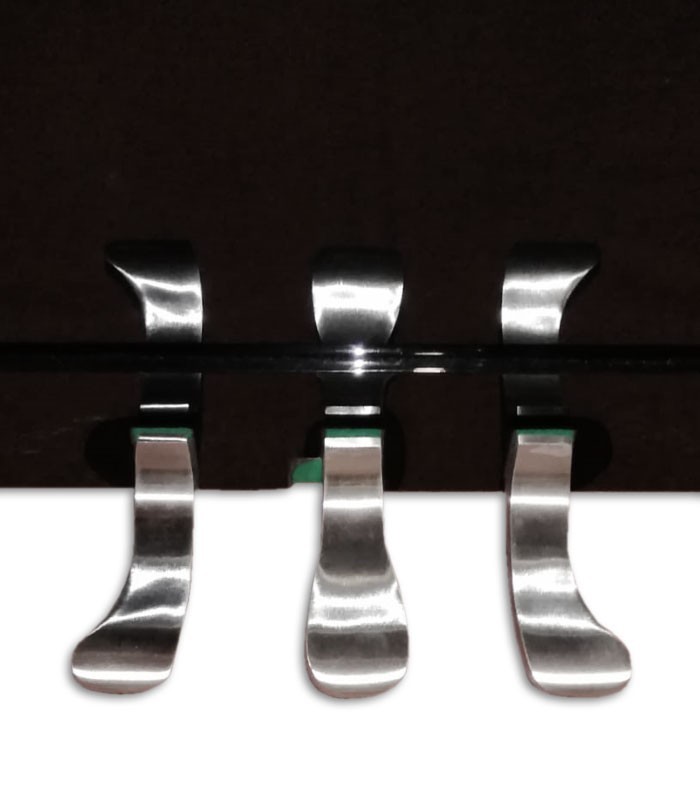 Photo of the pedals of the Ritmuller Upright Piano AEU118S PE Silent Classic