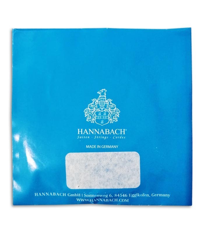 Photo of the backcover of the package of the String Hannabach 81510HT 10th Nylon
