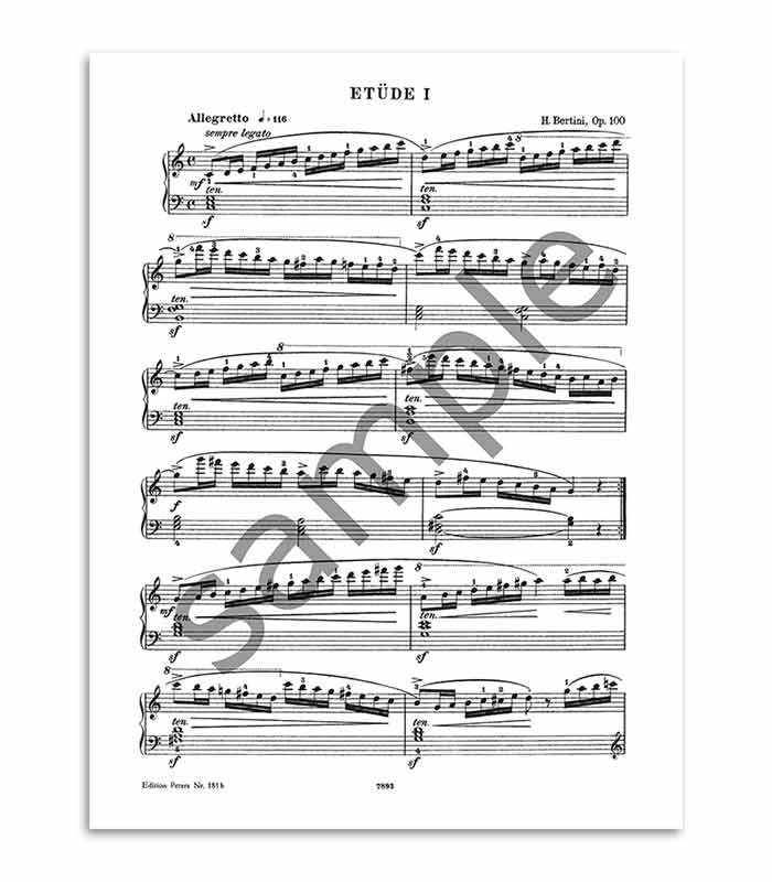 Bertini 25 Easy Studies Without Octaves Op 100 EP181B