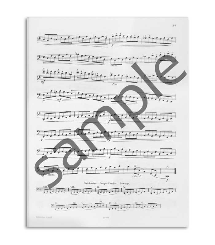 Photo of another sample of the contents of the Book Dotzauer 113 Exercises for Cello Vol 1 Nº 1-34 EP5956