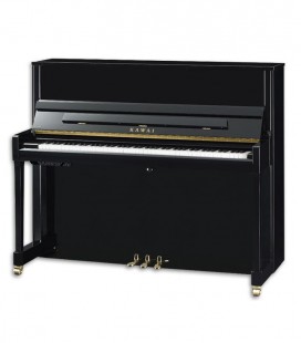 Upright Piano Kawai K300 AXT3 Silent 122cm Polished Black 3 Pedals