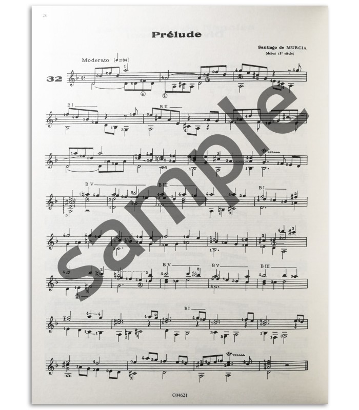 Photo a sample of the Mourat La Guitare Classique Vol B book