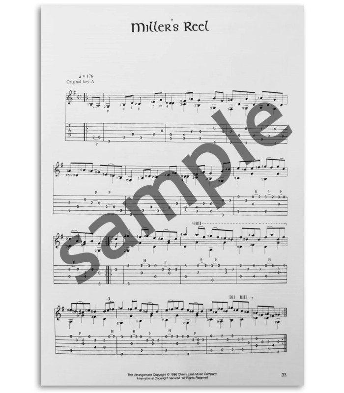 Photo of another sample of the Folk Songs for Solo Guitar book