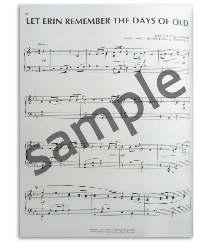 Photo of a sample of the The Celtic Collection 15 Traditional Irish Folk Piano book