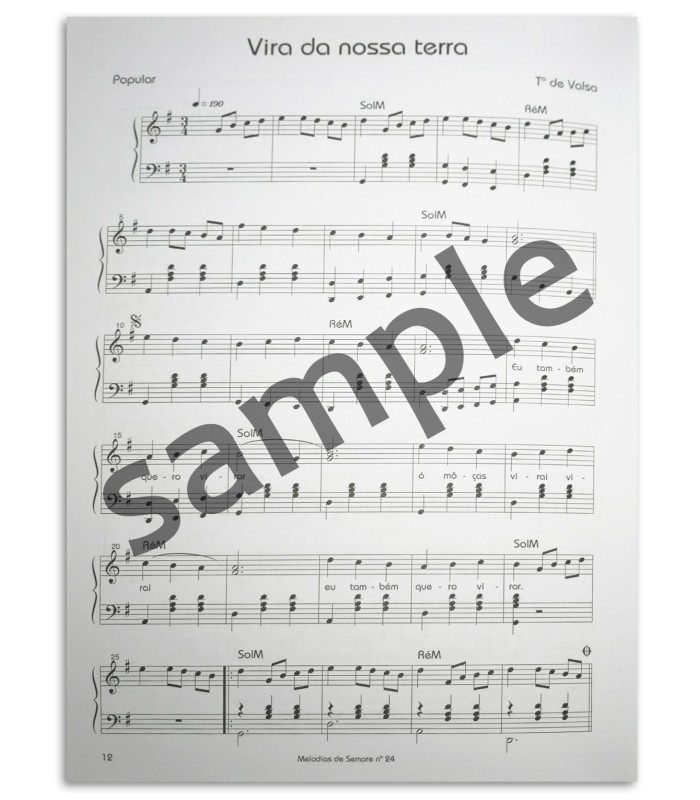 Photo of a sample from the Melodias de Sempre number 24 book