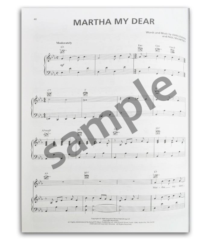 Photo of a sample from The Beatles White Album's book