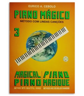 Photo of the Eurico Cebolo Book Método Piano Mágico No 3 PM 3 with CD's cover