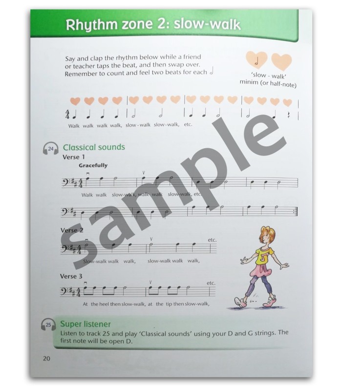 Photo of a sample from the Blackwell Cello Time Starters's book