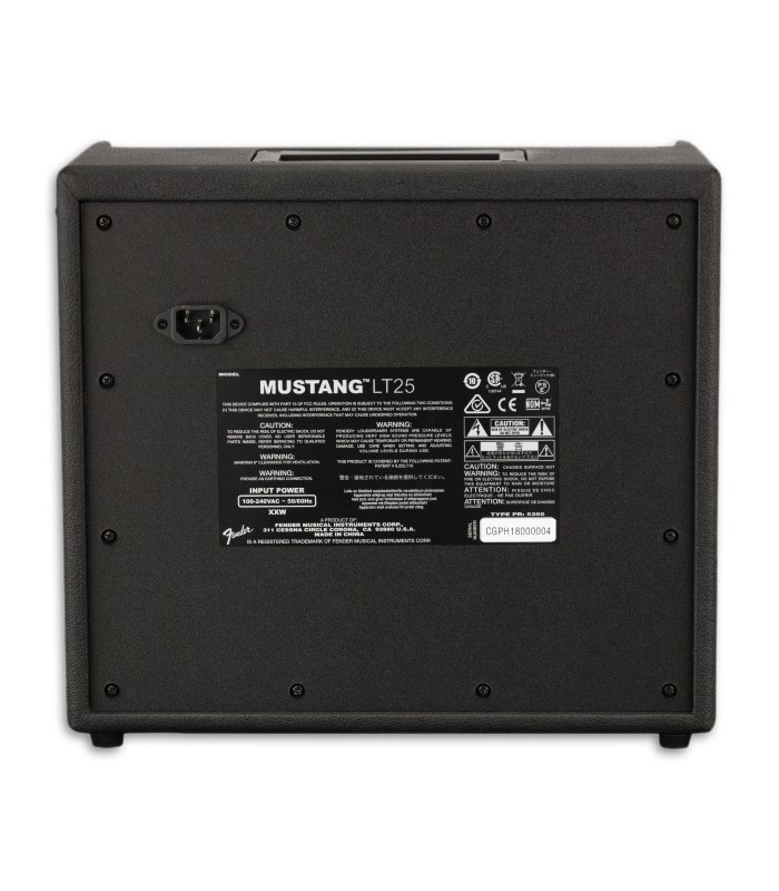 Photo of the Amplifier Fender model Mustang LT25's back for Guitar