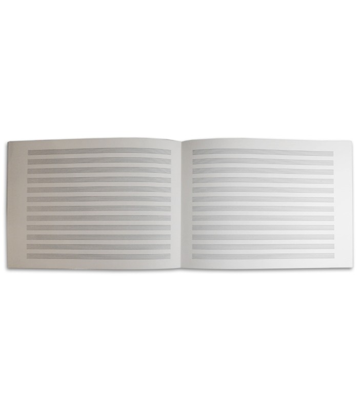 Photo of the open Sheet Music Artcarmo Notebook 12P Horizontal