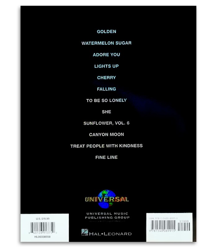 Photo of the Harry Styles Fine Line book backcover