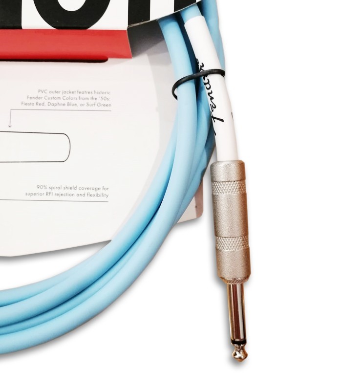 Photo detail of the Jack from the Guitar Cable Fender model Original Daphne Blue 3M