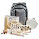 Photo of the backpack and of the 7 musical instruments from the Percussion Kit Penguin Children with 7 Pieces