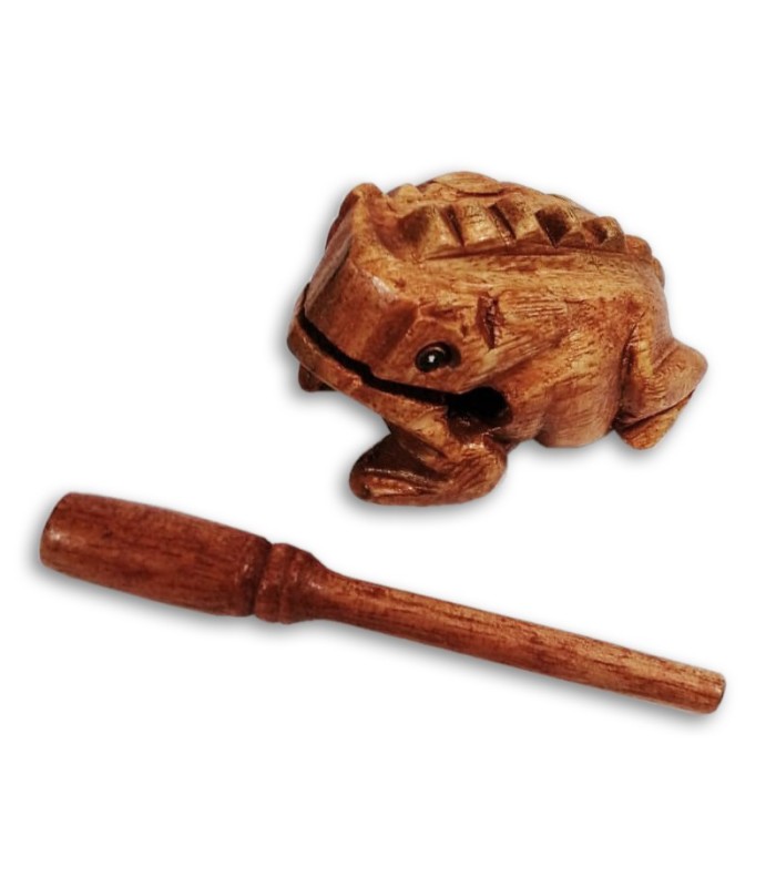 Photo of the frog shaped güiro from the Percussion Kit Penguin Children