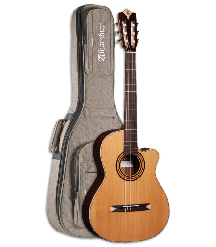 Classical guitar Alhambra model CS 1 CW E1 Preamp Crossover with 25mm padded bag