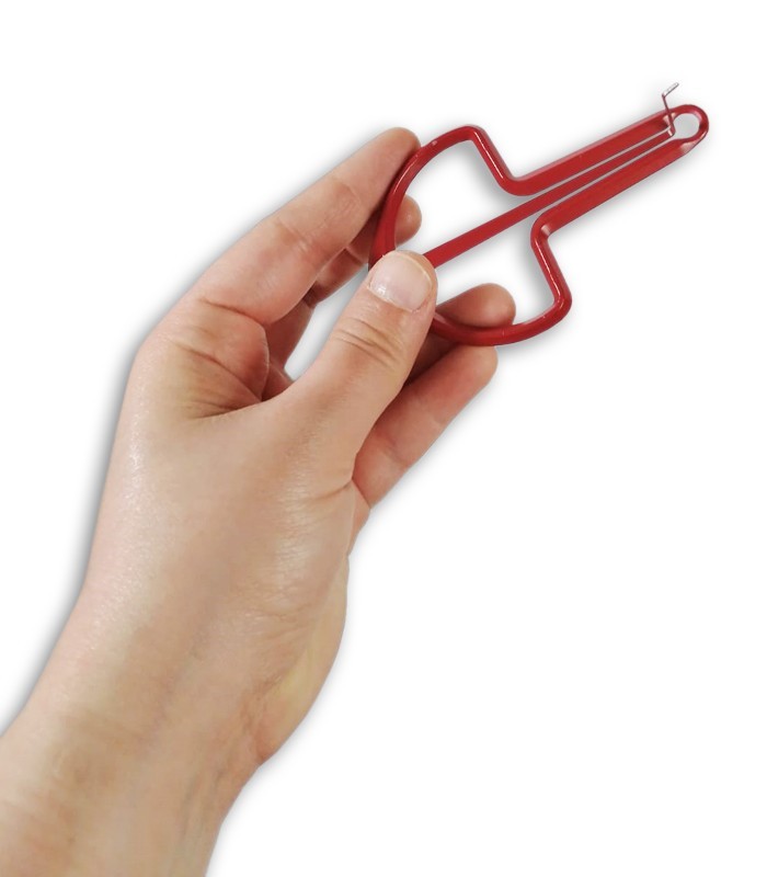 Photo of the Jaw Harp Schwarz model DB20-14 Metallic on a hand