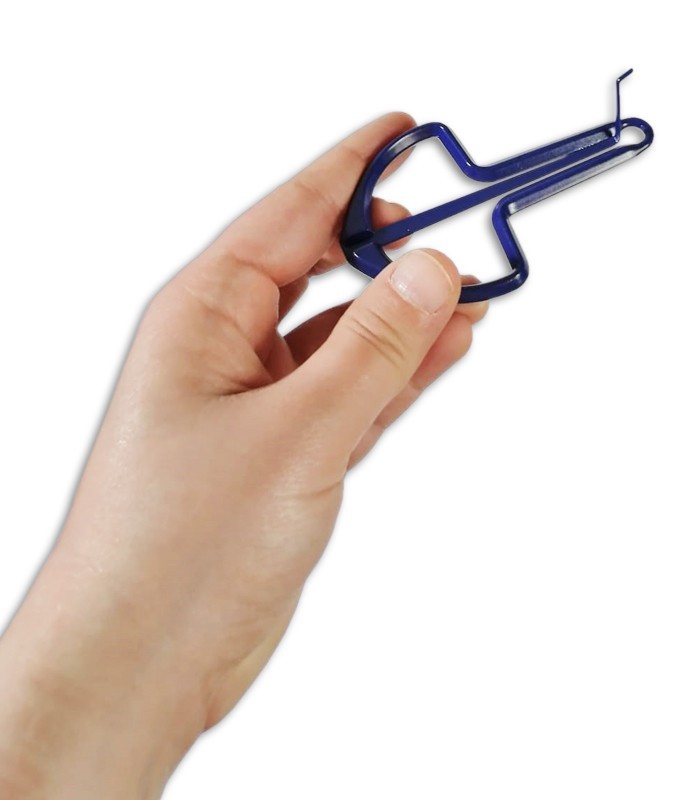 Photo of the Jaw Harp Schwarz model DB20-12 Metallic on a hand