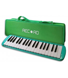 Photo of the Melodica Record model M-37GR in Green color with case