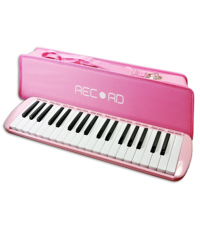 Photo of the Melodica Record model M-37PK in Pink color with case