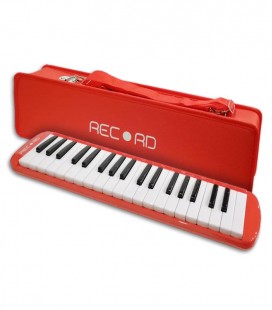 Photo of the Melodica Record model M-37RD in Red color with case