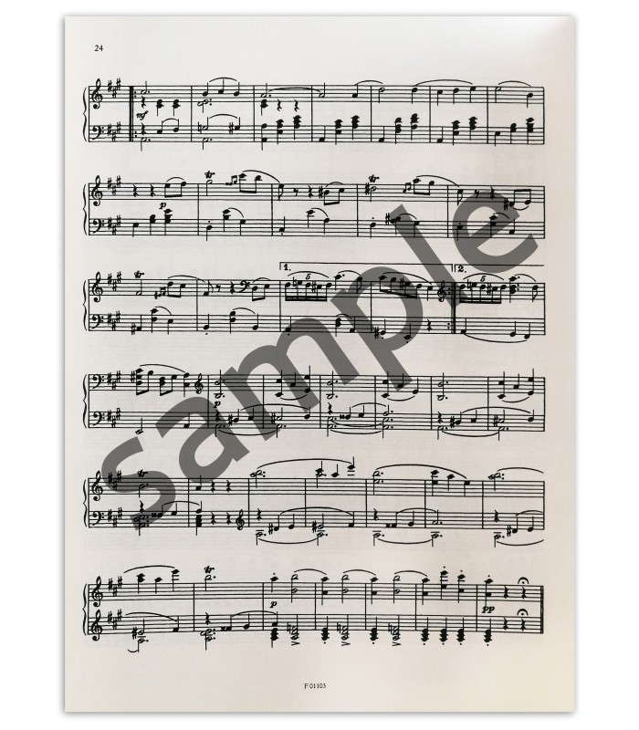 Photo of the The Swan Lake Tschaikovsky 1 Act Ballet version Piano's book sample