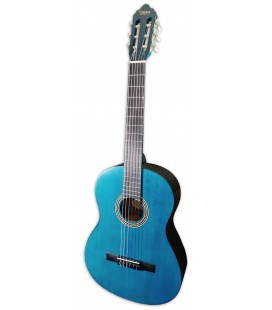 Photo of the classical guitar Valencia model VC204 TBU translucent blue
