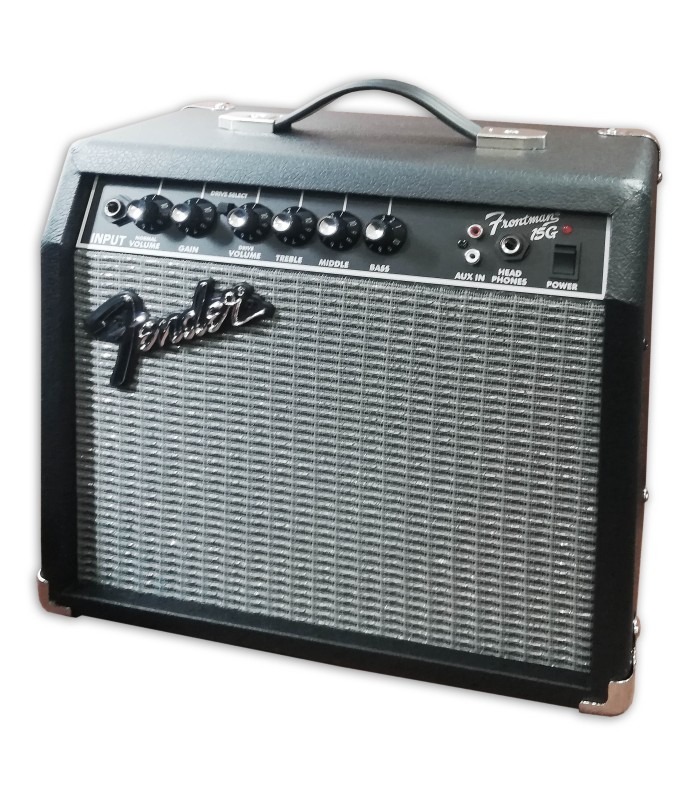 Photo of the guitar's amp that comes in the pack Fender Squier model Aff Strat HSS LPB amplifier 15G accessor
