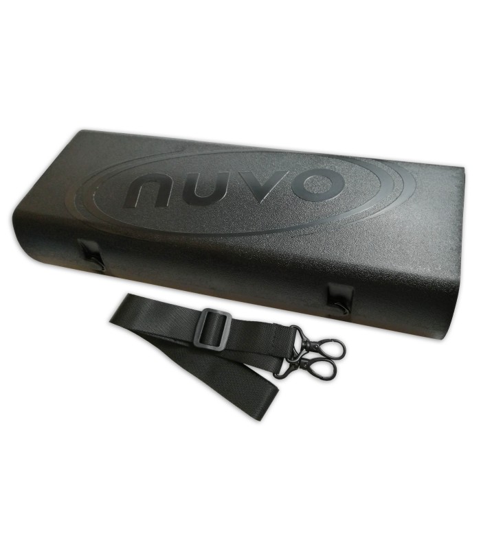 Photo of the saxophone Nuvo Jsax model N-520JBGN black and green's case