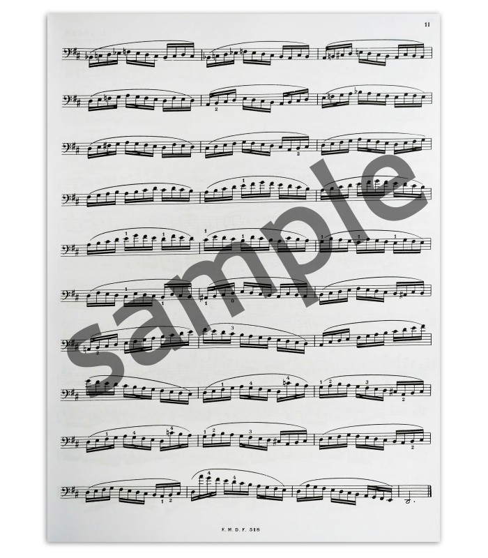 Photo of another sample from the book Feuillard La technique du violoncelle vol 2