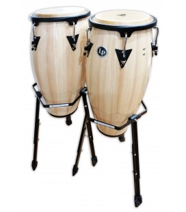 Pair of Congas LP LPA646B-AW Combo Conga 10 11 Wood Stand