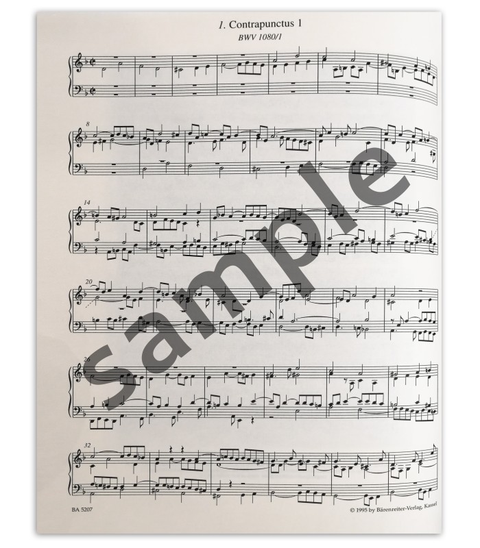 Bach the art of fugue BWV 1080's book sample