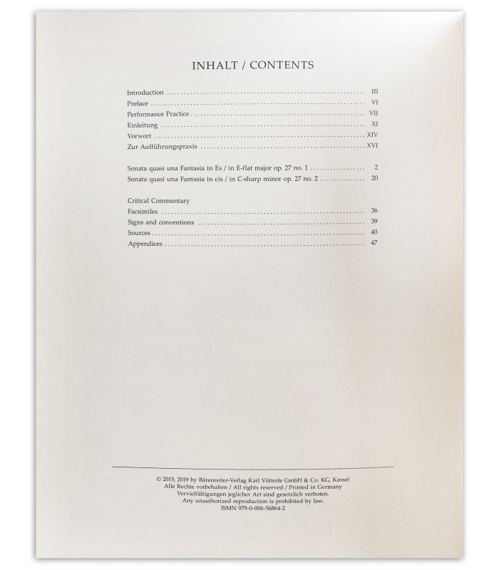 Beethoven Moonlight Sonata Op 27 1 and 2's book index