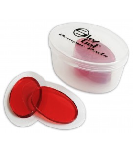Photo of the box with the gel Skygel model Skygerd overtone damper in red color
