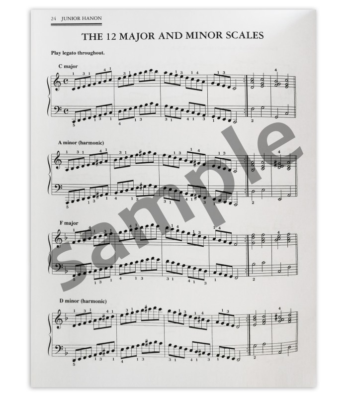 Junior Hanon book's sample