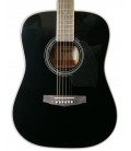 Top of the acoustic guitar Ibanez model PF 15 BK Dreadnought Black