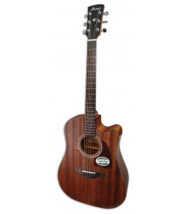 Photo of the electroacoustic guitar Ibanez model AW54CE OPN Dreadnought with natural finish