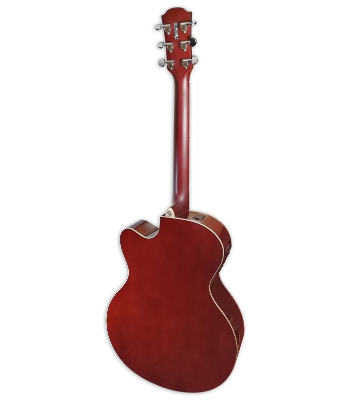 Back of the eletroacoustic guitar Yamaha model CPX600 RTB CTW
